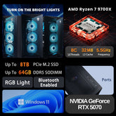 MSI Aegis Z2 Tower Desktop AMD Ryzen 7 32GB RAM NVIDIA GeForce RTX 5070 2TB SSD Storage Windows 11 Home - Black